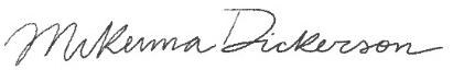 McKenna Dickerson Signature