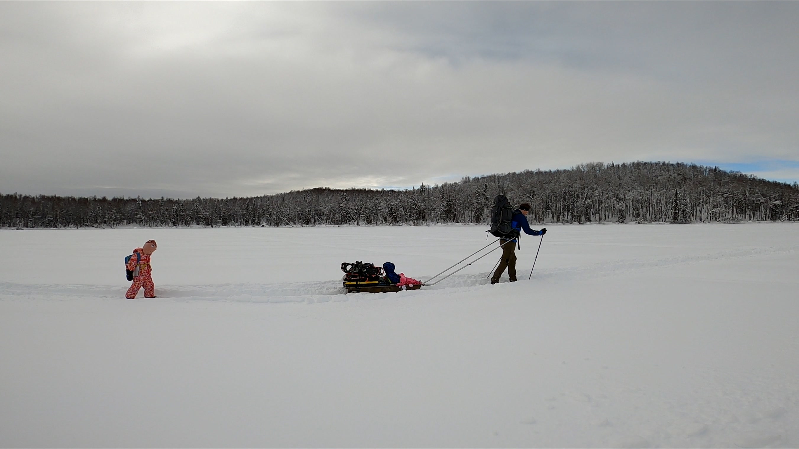 Skiing at Nancy Lake