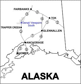 Denali Viewpoint South Location Map