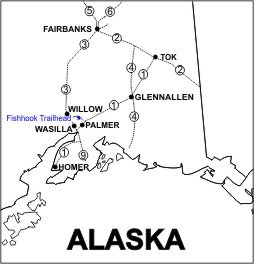 Fishhook Trailhead Location Map