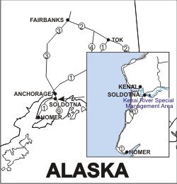 Kenai River Special Management Area Location Map