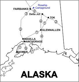 Rosehip Campground Location Map