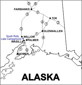 South Rolly Lake Campground Location Map