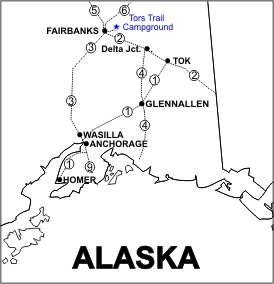 Tors Trail Campground Location Map
