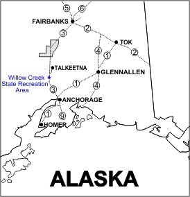 Willow Creek SRA Location Map