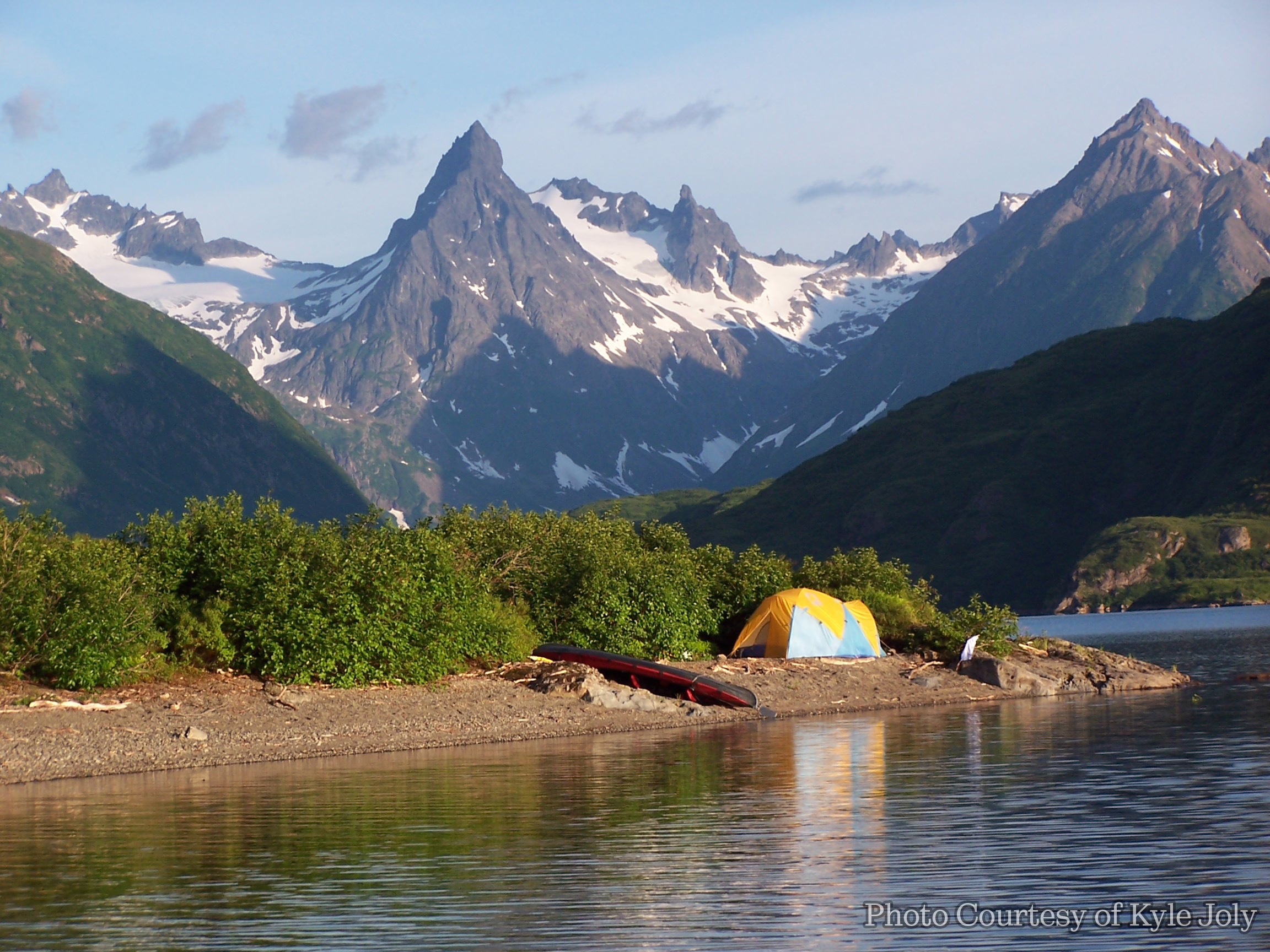 Tent on Lake Shore